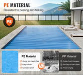 Solar Pool Cover, 28 x 14 ft Rectangle Solar Blanket for Pools, Inground Above Ground Swimming Pool Solar Cover, 16 mil Solar Covers Blue